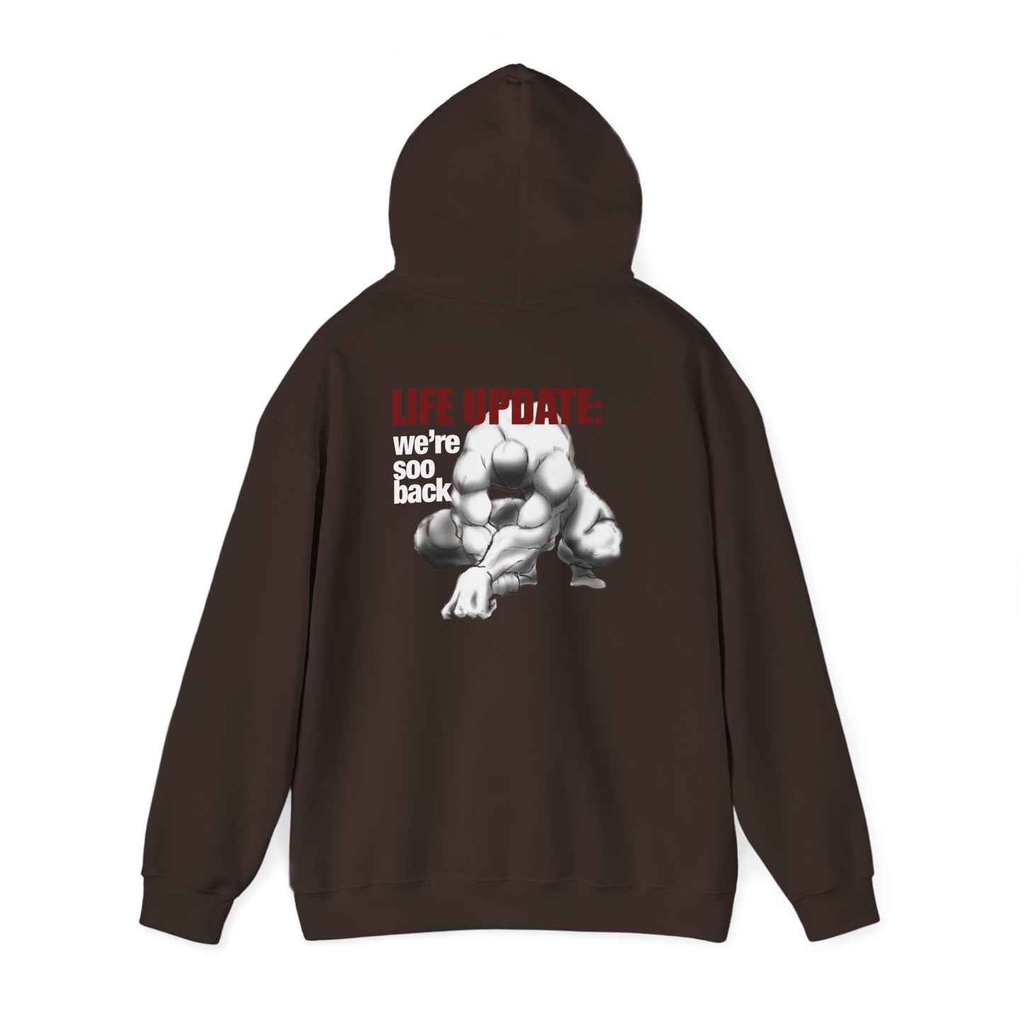 Life On Pause gorilla illustration Hoodie | Back print statement sweatshirt