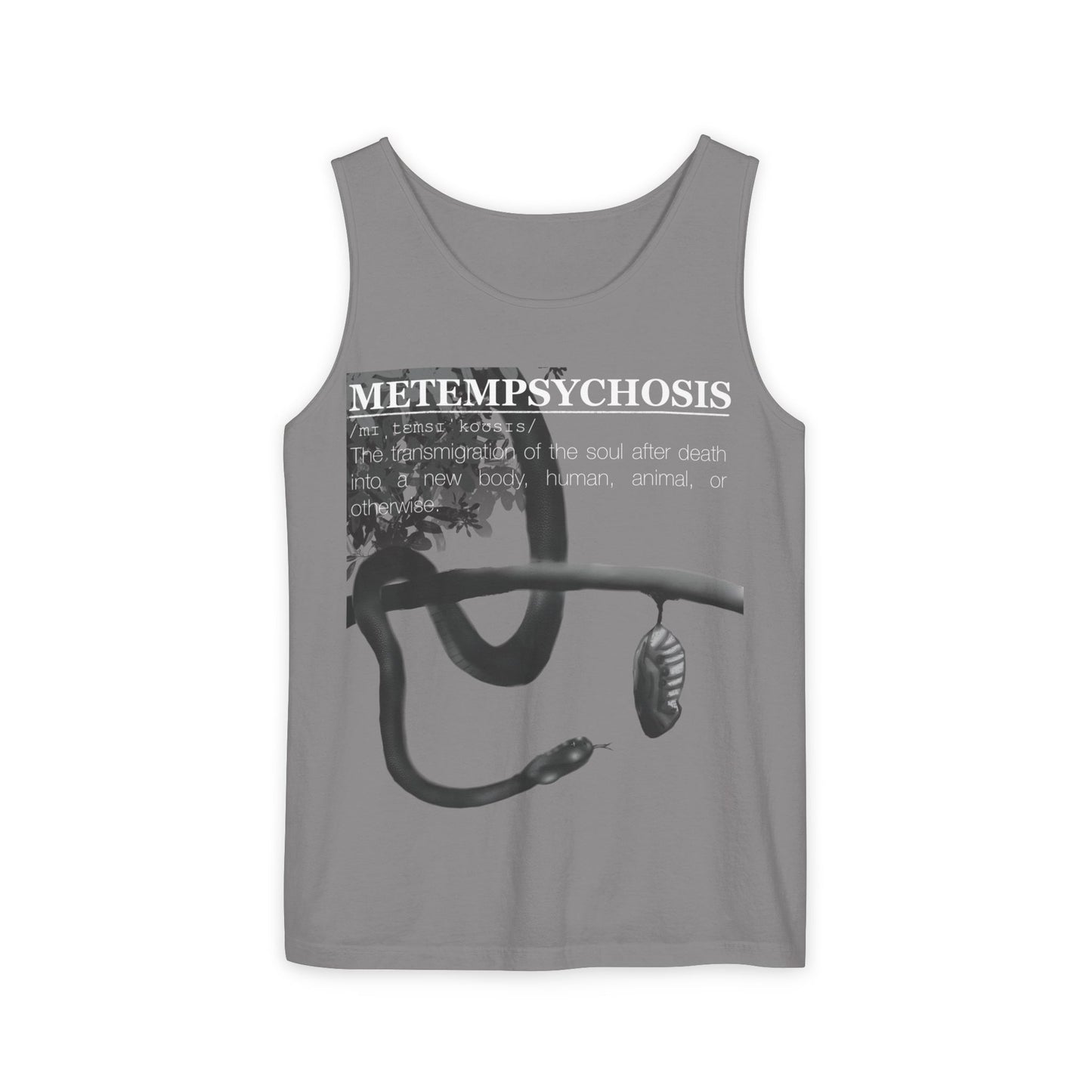 Metempsychosis Snake Coil tank top | Philosophical Graphic Tee