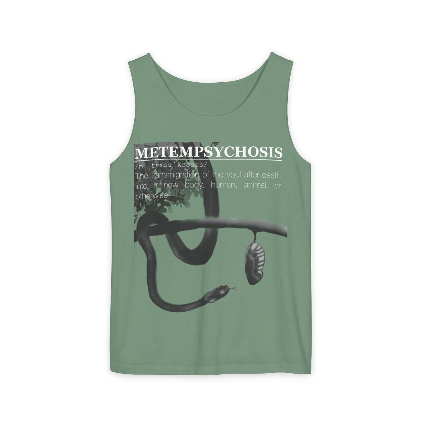 Metempsychosis Snake Coil tank top | Philosophical Graphic Tee