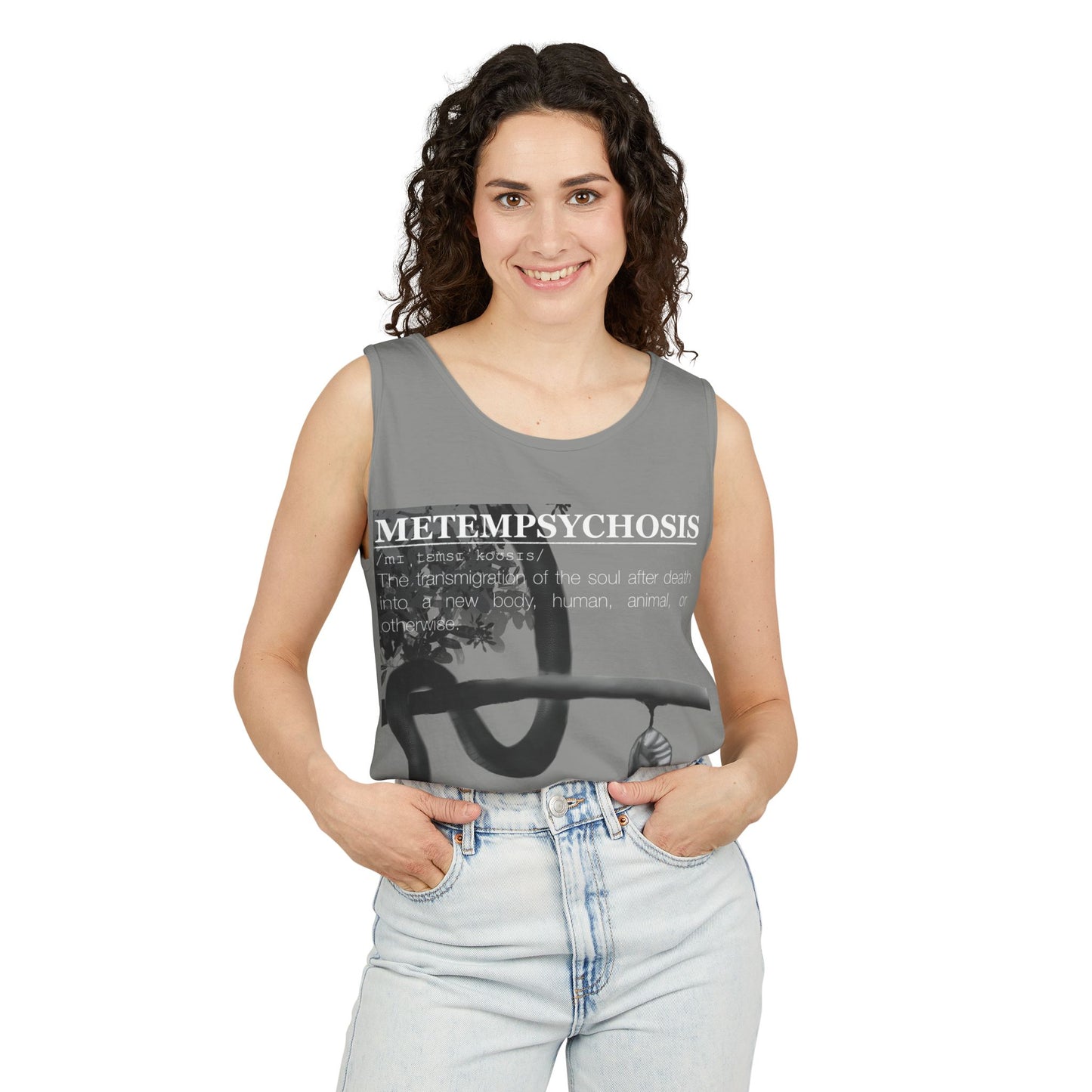 Metempsychosis Snake Coil tank top | Philosophical Graphic Tee