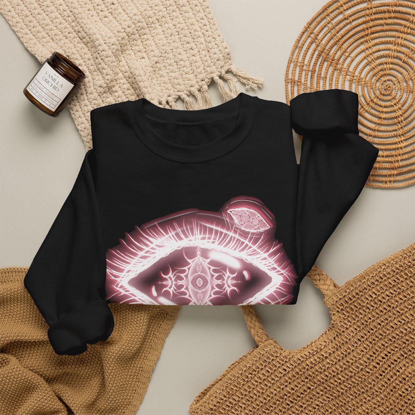 Sonder eye graphic Sweatshirt | poetic text sleeve crewneck