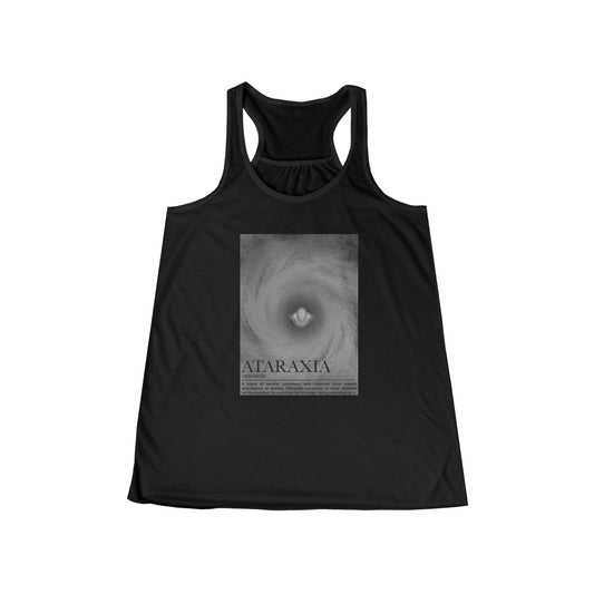 Alaraxia Vortex Art tank | Women's Racerback Tank, Abstract Spiral Monochrome