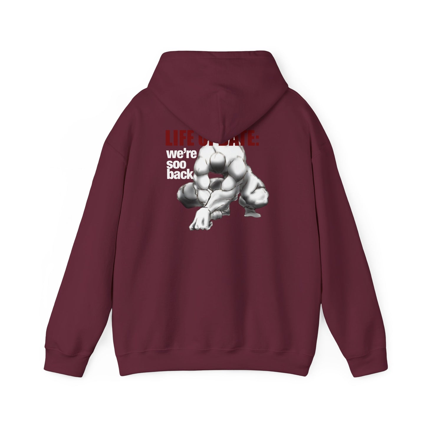 Life On Pause gorilla illustration Hoodie | Back print statement sweatshirt