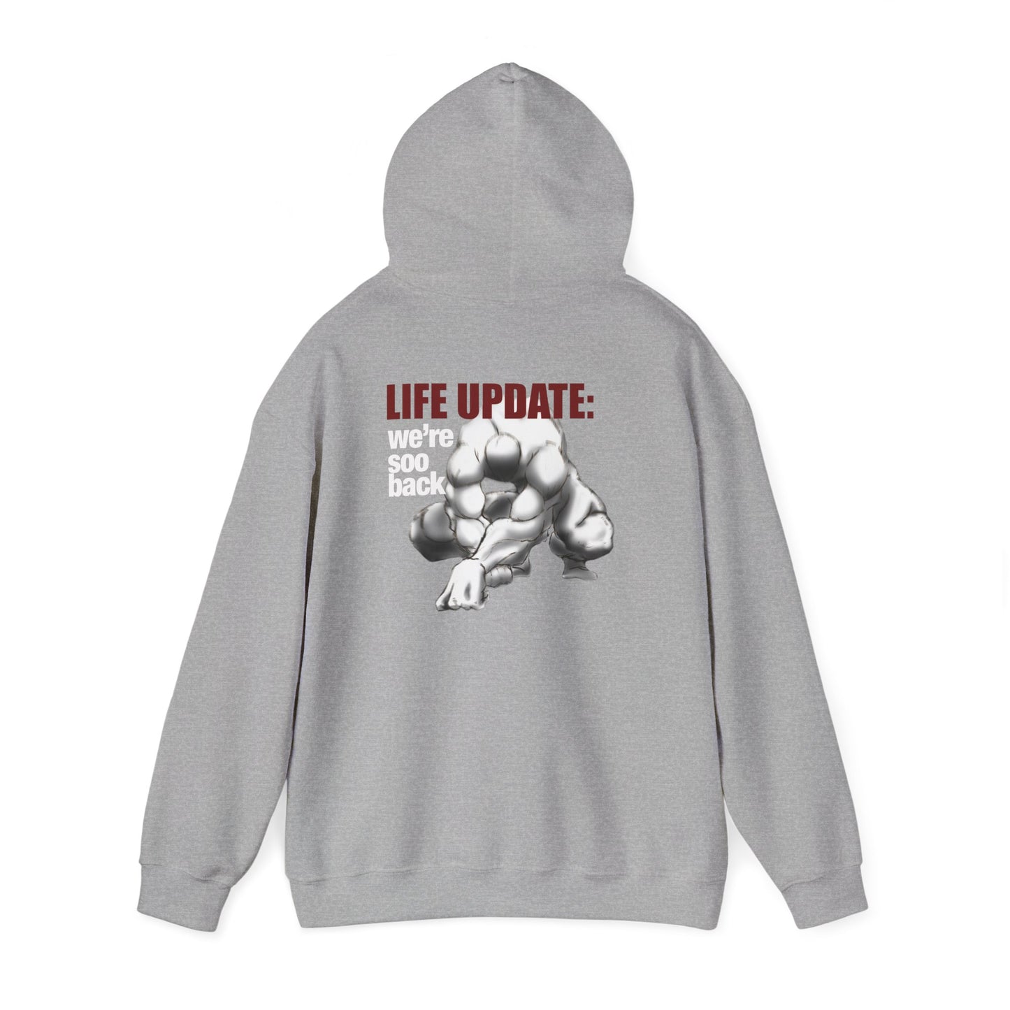 Life On Pause gorilla illustration Hoodie | Back print statement sweatshirt