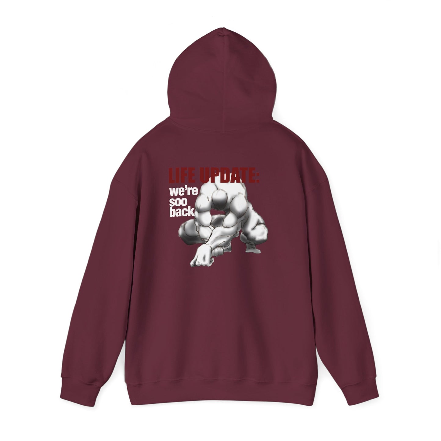 Life On Pause gorilla illustration Hoodie | Back print statement sweatshirt