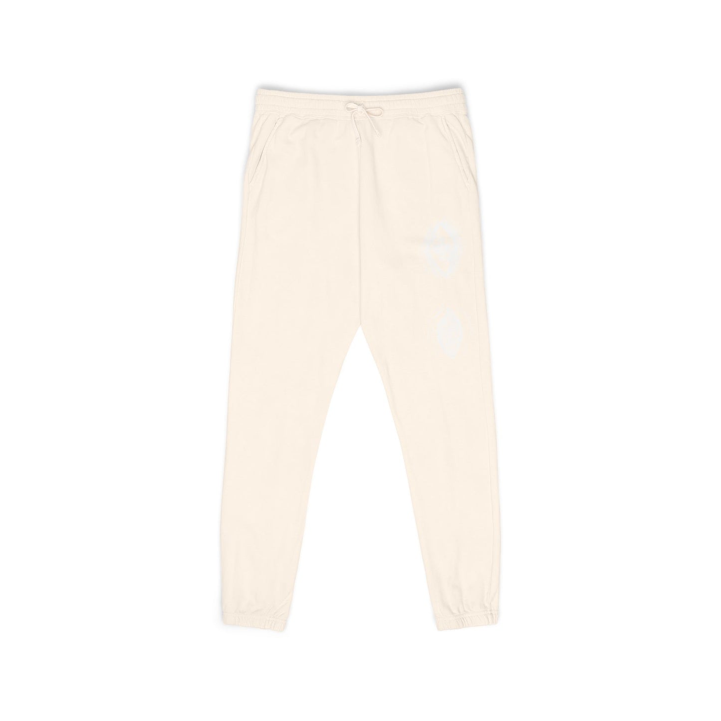 White Floral Skull Print Sweatpants | Side Graphic Joggers