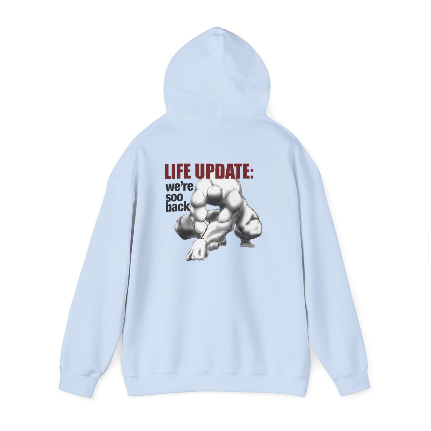 Life On Pause gorilla illustration Hoodie | Back print statement sweatshirt