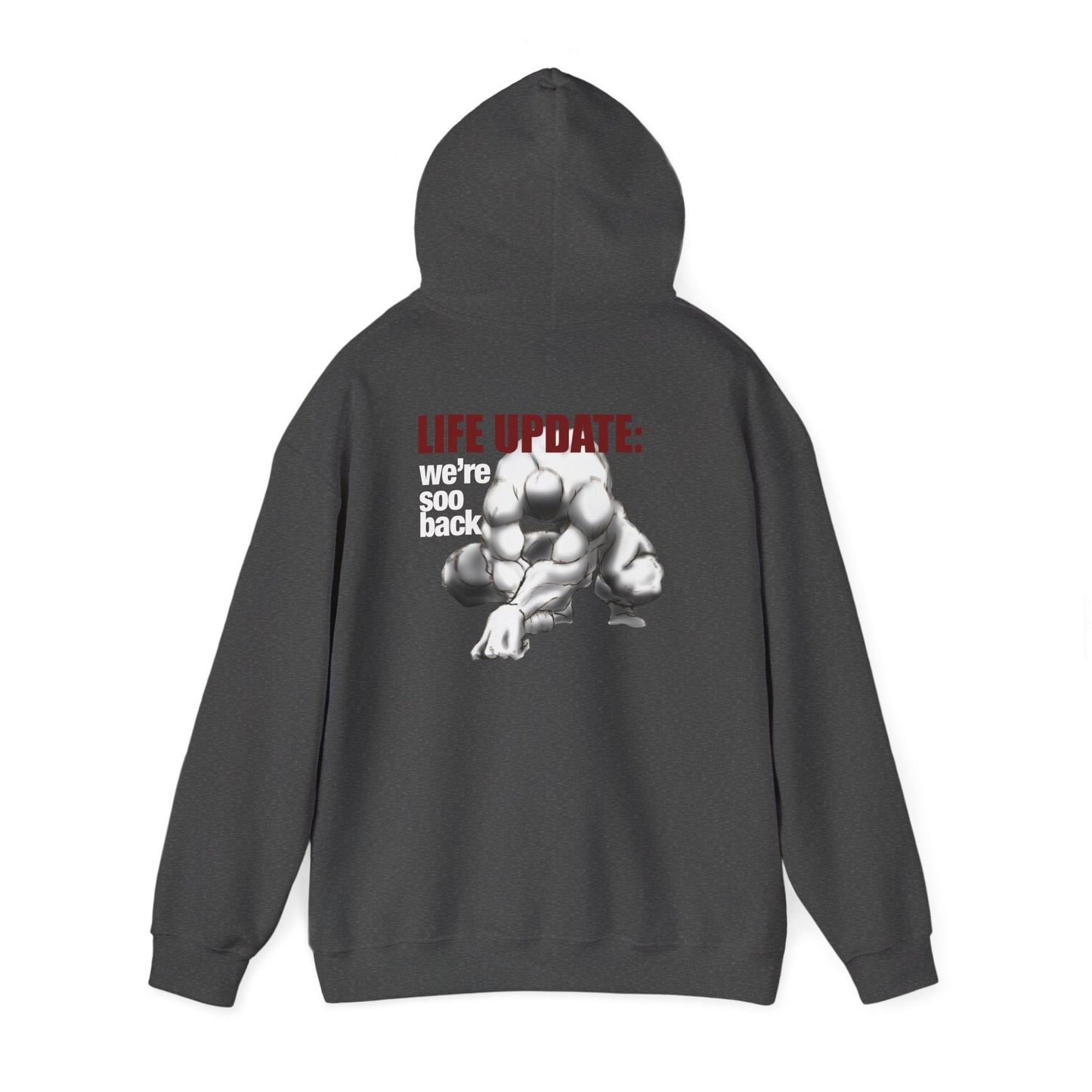 Life On Pause gorilla illustration Hoodie | Back print statement sweatshirt