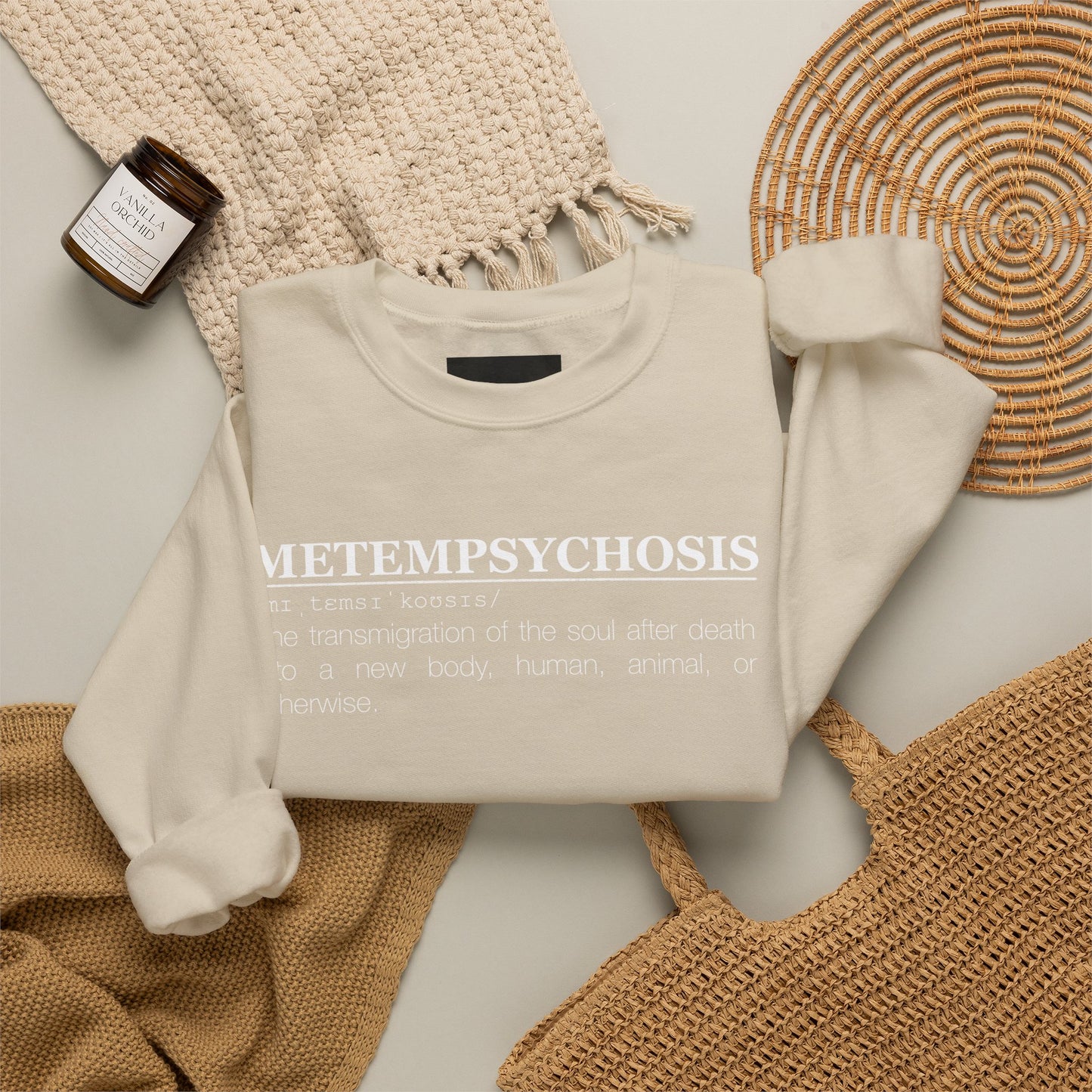 Metempsychosis Snake & Mirror Crewneck Sweatshirt