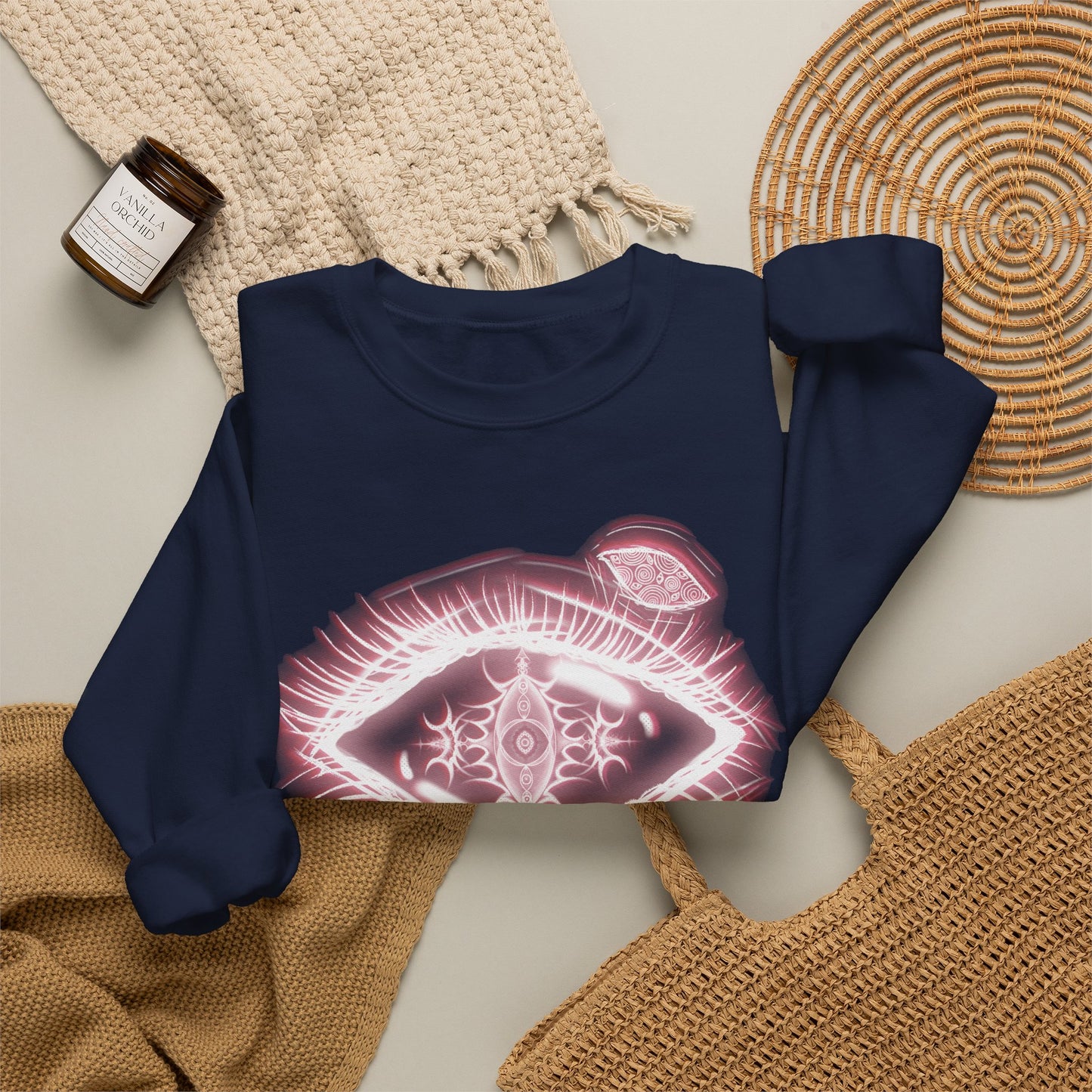 Sonder eye graphic Sweatshirt | poetic text sleeve crewneck
