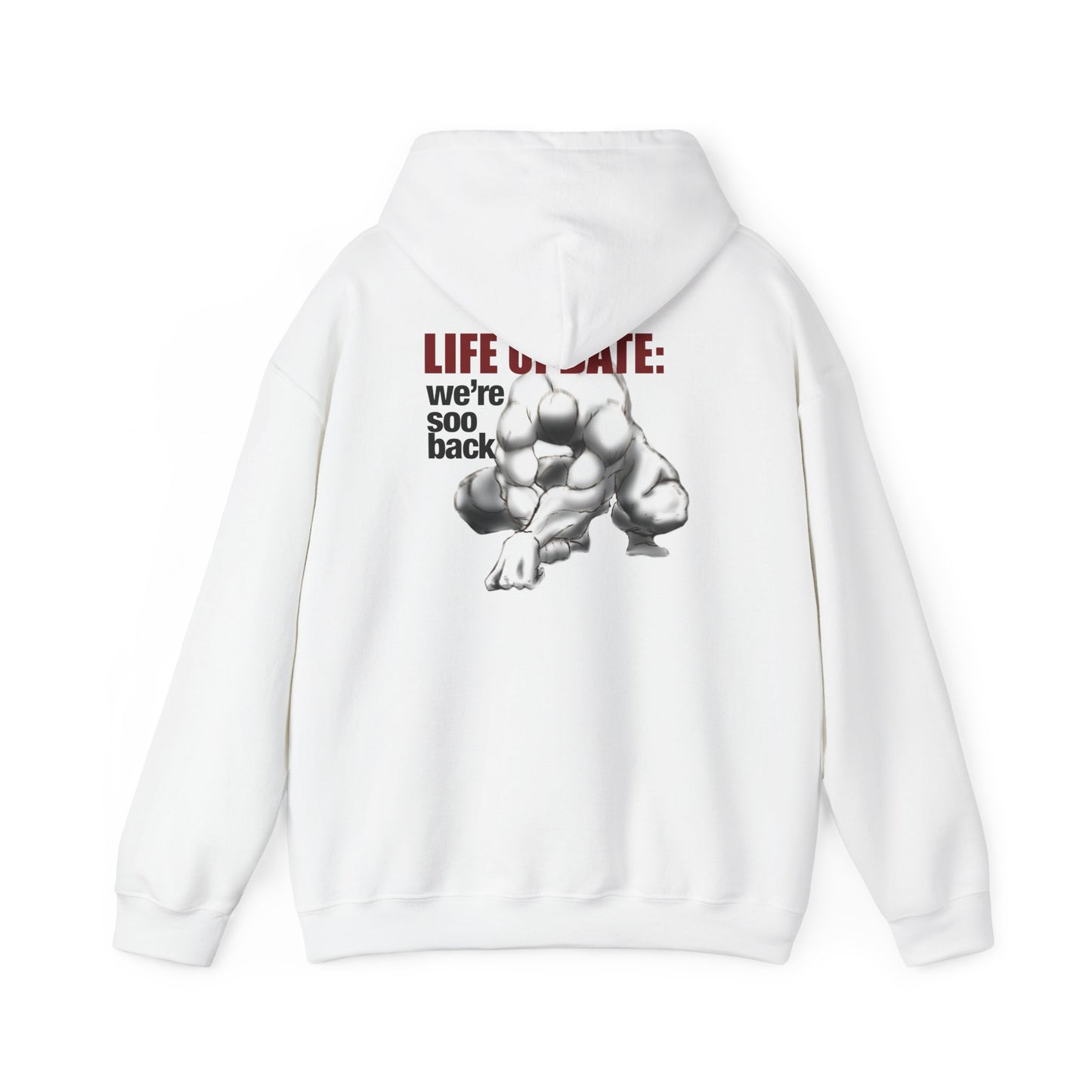 Life On Pause gorilla illustration Hoodie | Back print statement sweatshirt