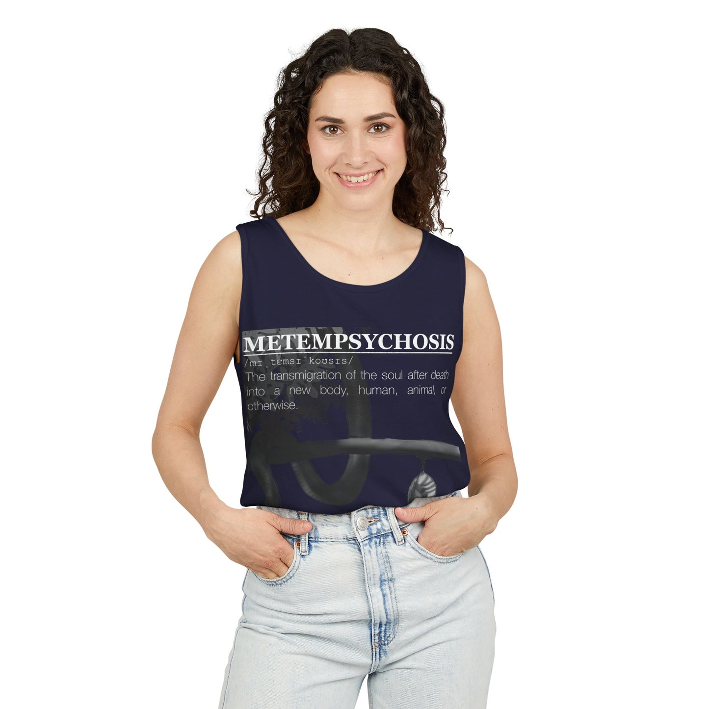 Metempsychosis Snake Coil tank top | Philosophical Graphic Tee
