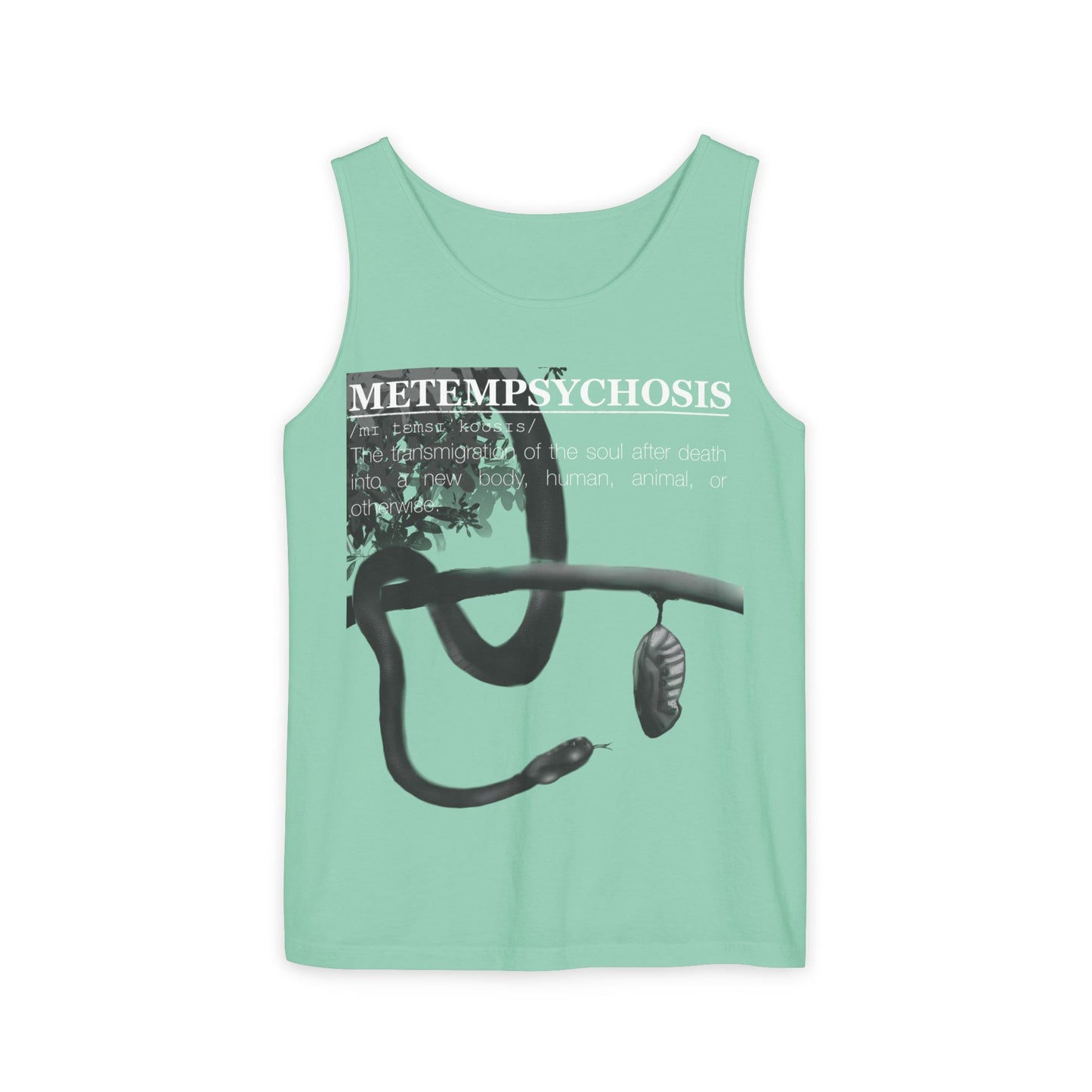 Metempsychosis Snake Coil tank top | Philosophical Graphic Tee