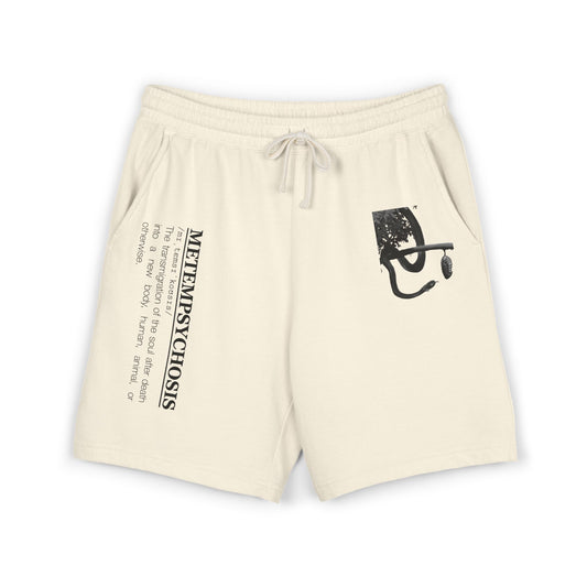 Distressed Smiley Face Sweat Shorts | Text Graphic