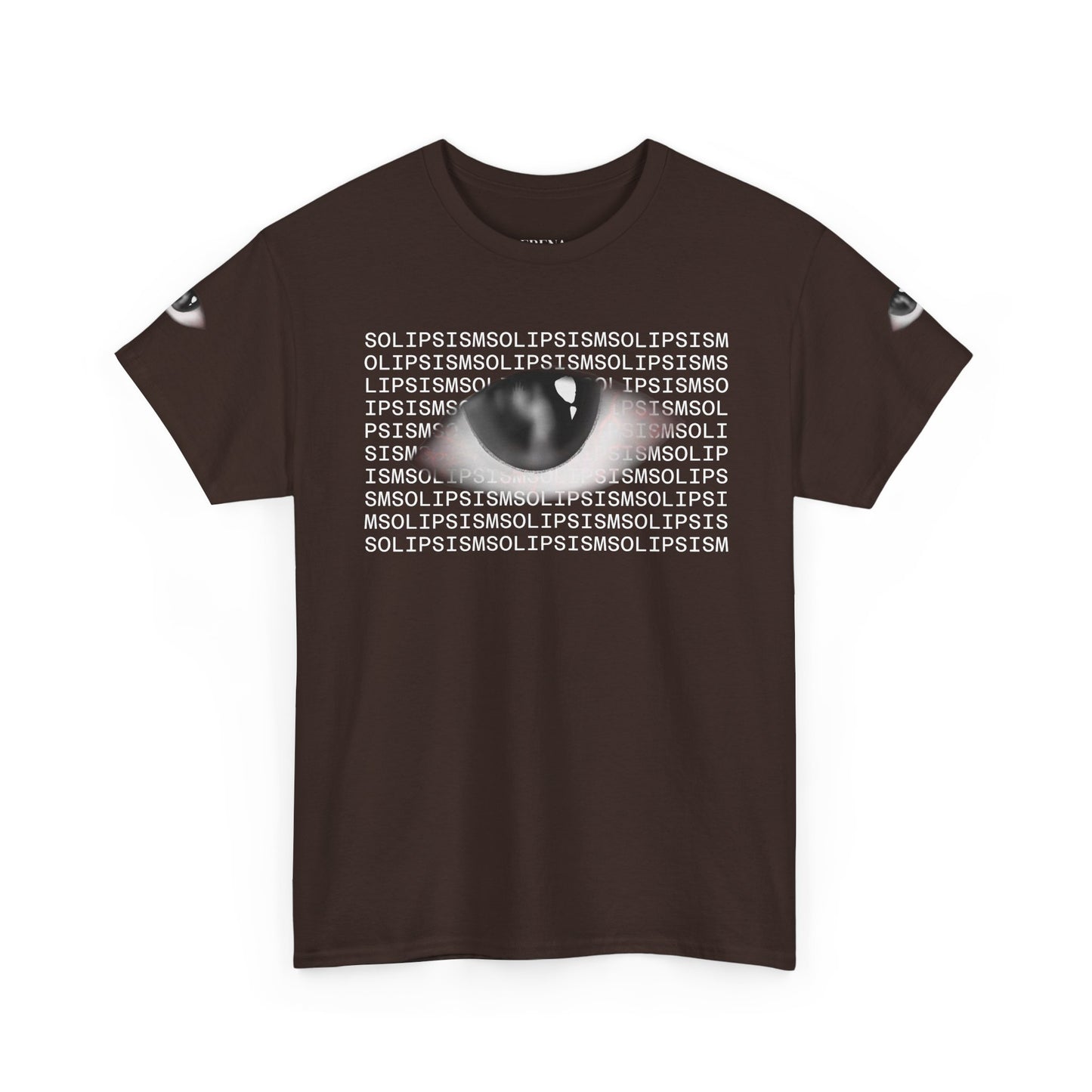 Monochrome Lip Print Tee | Repeated Text Pattern, Minimal Graphic Shirt