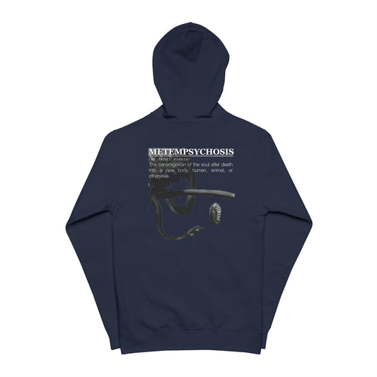 Metempsychosis Snake Illustration Hoodie | Occult Transmigration Back Print