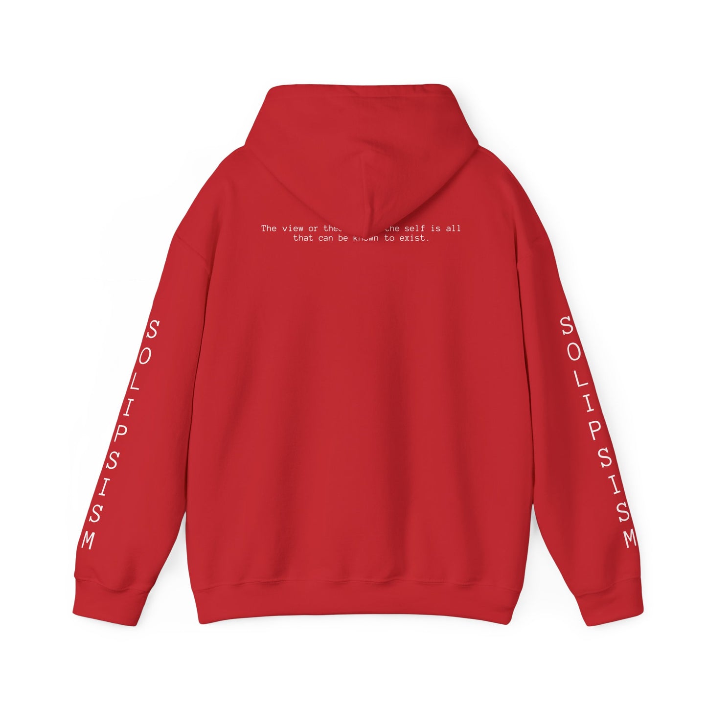 Solipsism Eye Graphic Hoodie | Solipsism Text Sleeve Pullover