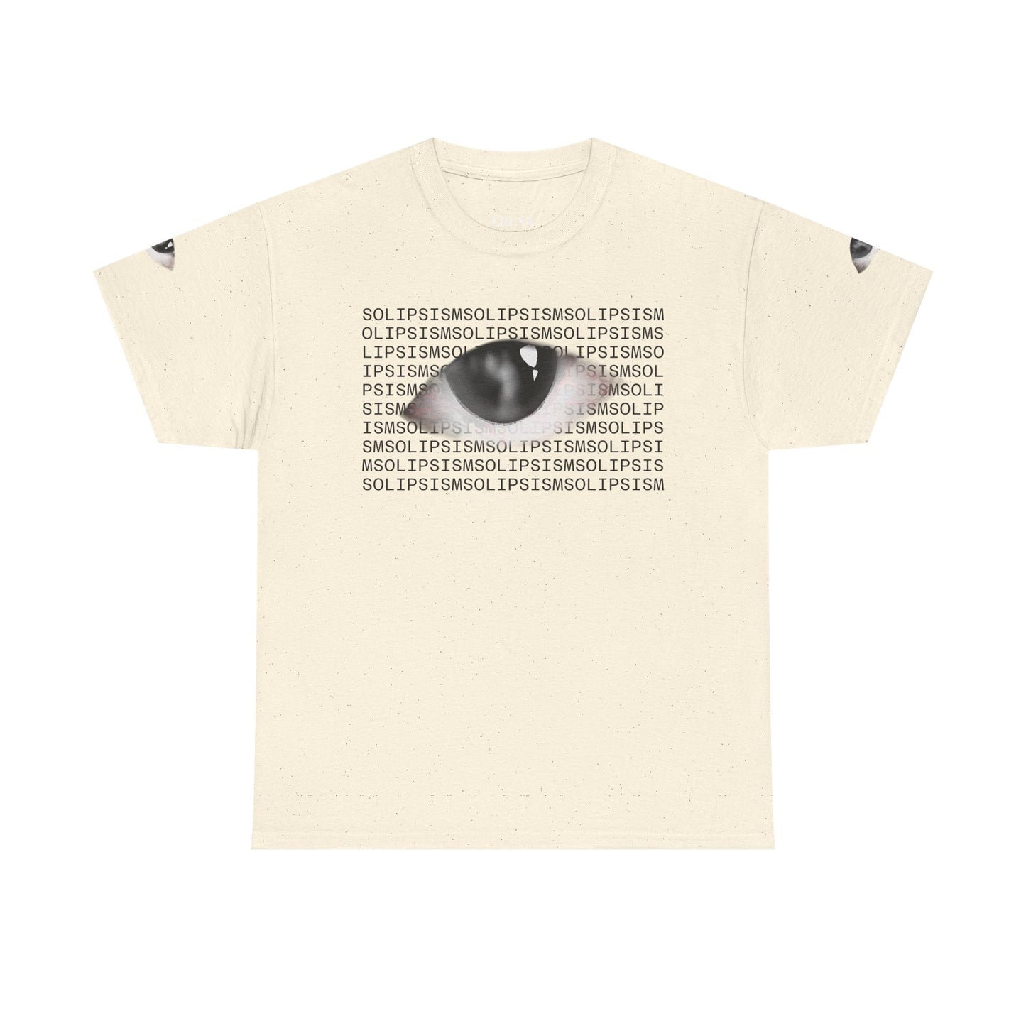 Monochrome Lip Print Tee | Repeated Text Pattern, Minimal Graphic Shirt