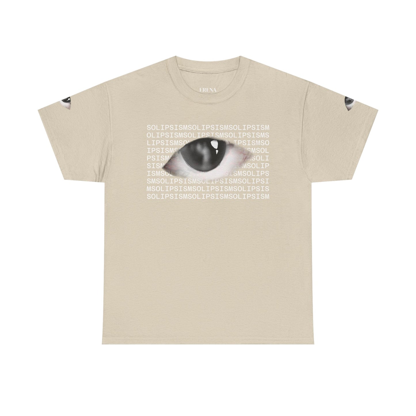 Monochrome Lip Print Tee | Repeated Text Pattern, Minimal Graphic Shirt