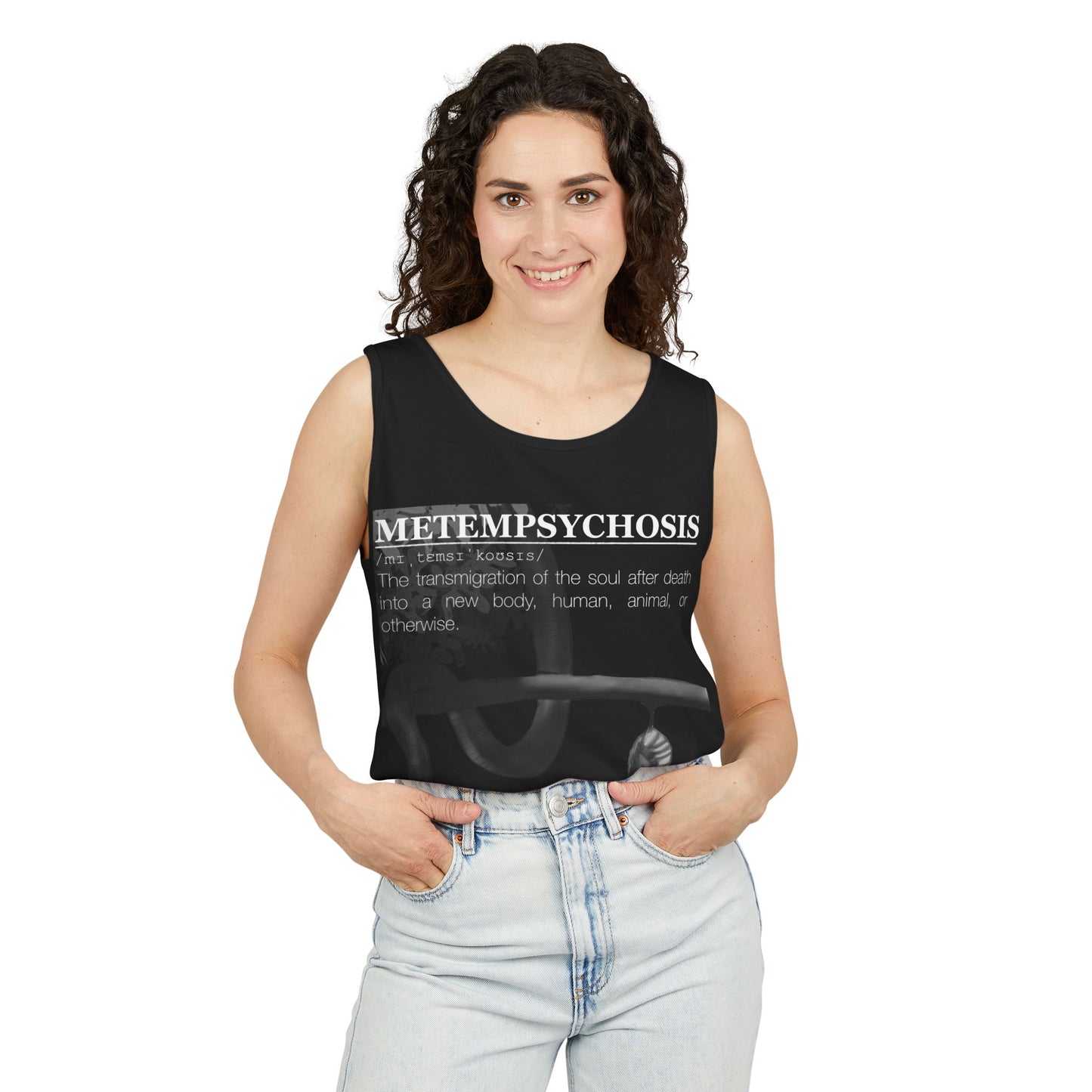 Metempsychosis Snake Coil tank top | Philosophical Graphic Tee
