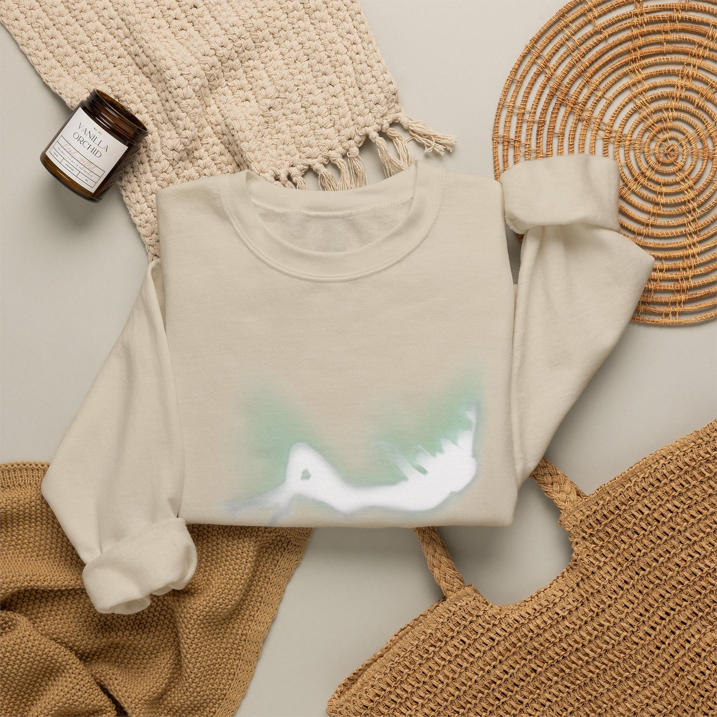 Minimal Ghost Illustration Sweatshirt | Soft Spooky Artwork