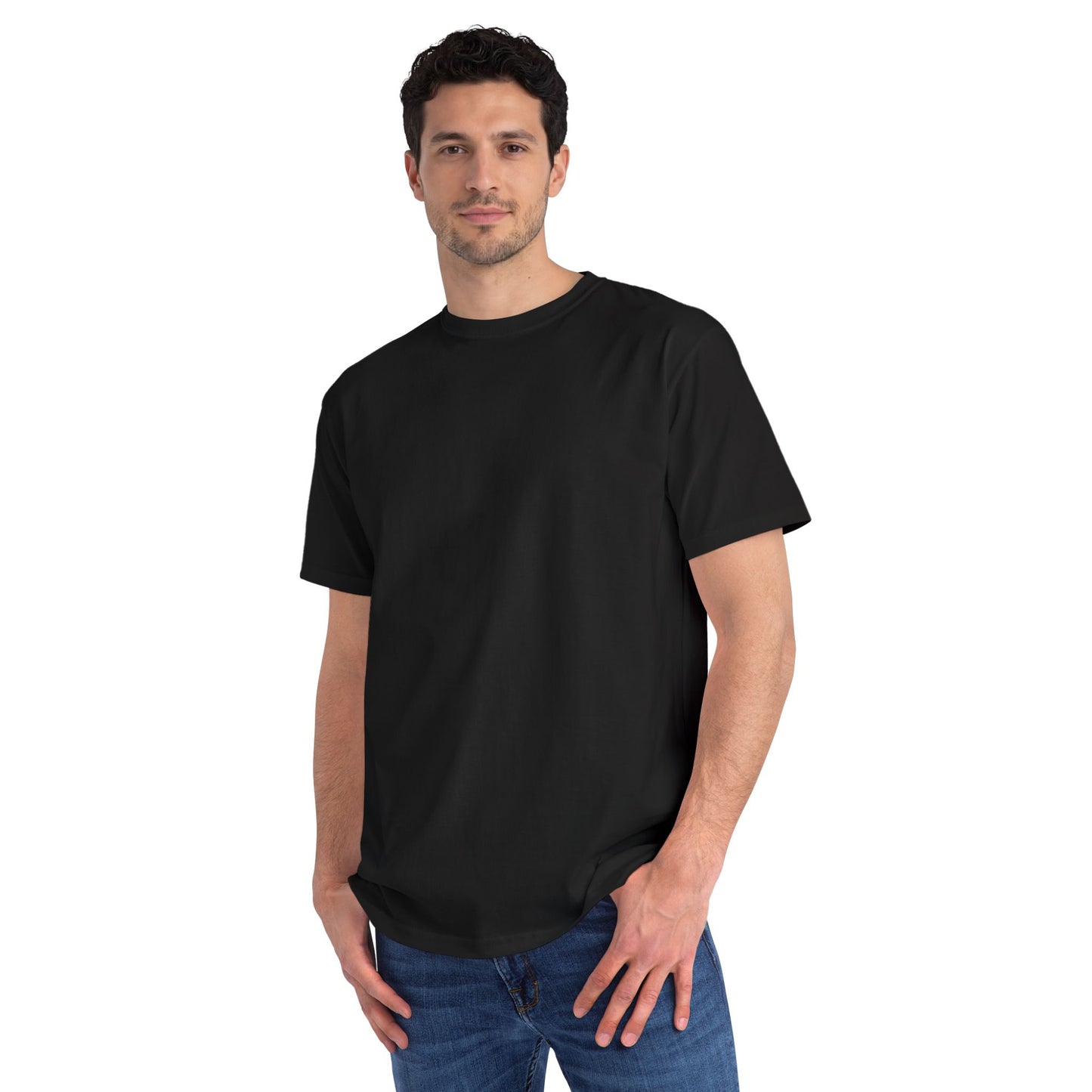 Monochrome Eye with Repeated Text T-Shirt | Graphic Back Print