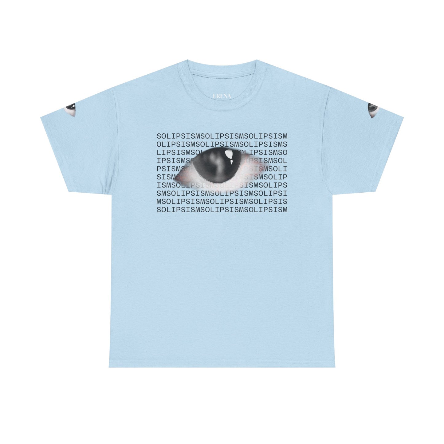Monochrome Lip Print Tee | Repeated Text Pattern, Minimal Graphic Shirt