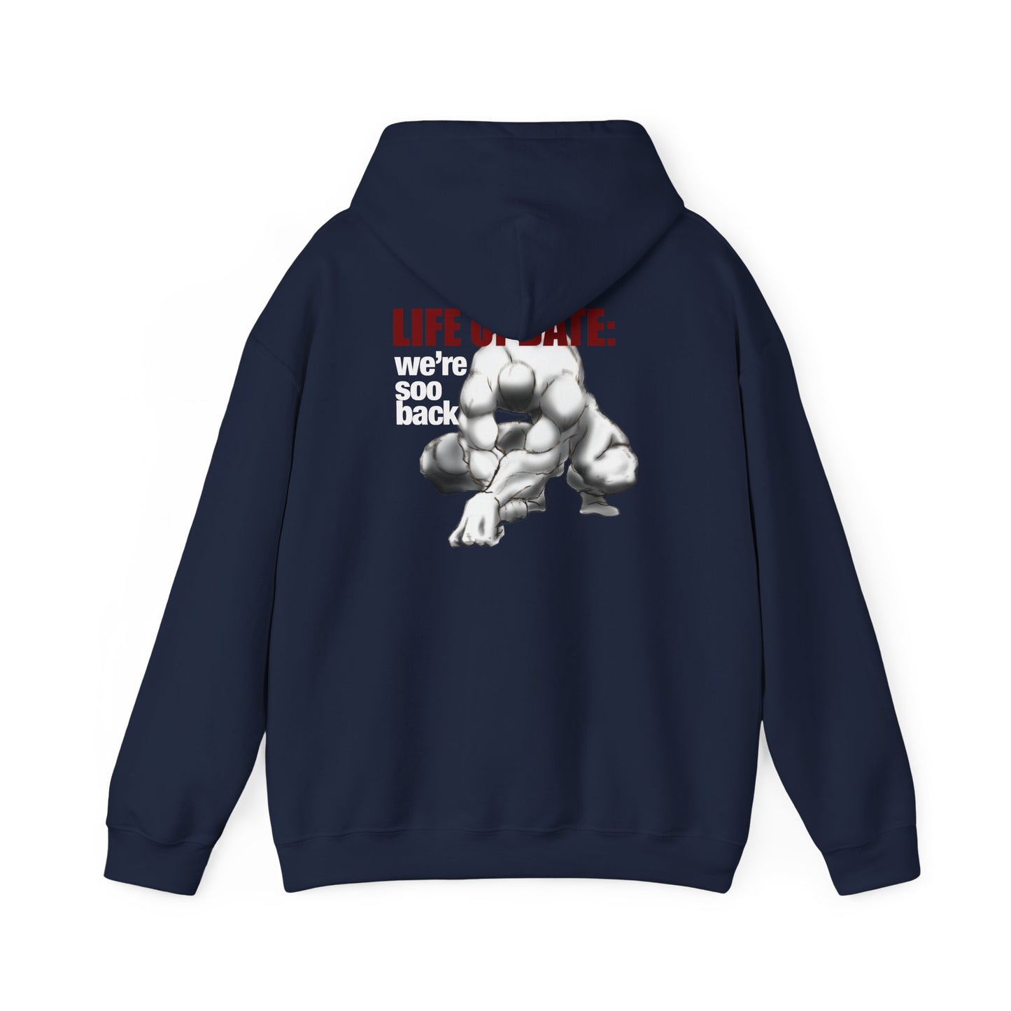 Life On Pause gorilla illustration Hoodie | Back print statement sweatshirt