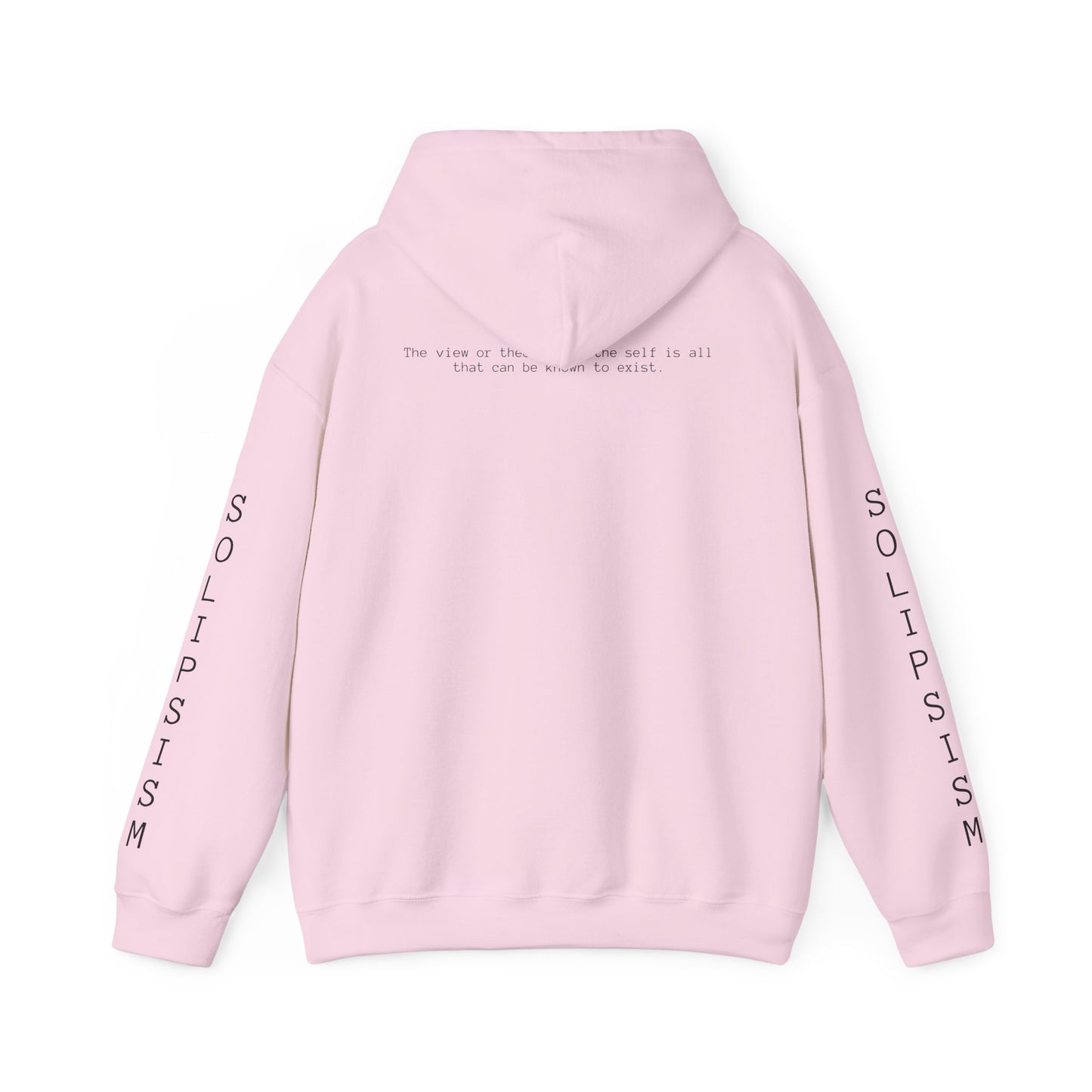 Solipsism Eye Graphic Hoodie | Solipsism Text Sleeve Pullover