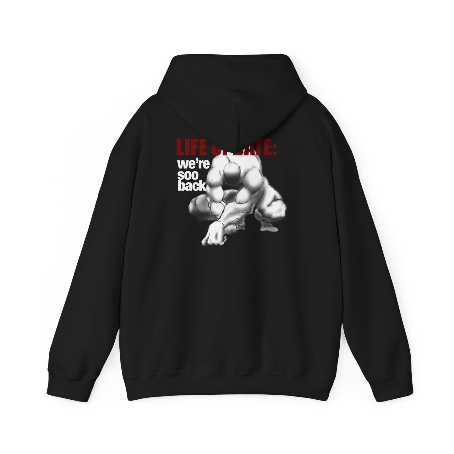 Life On Pause gorilla illustration Hoodie | Back print statement sweatshirt