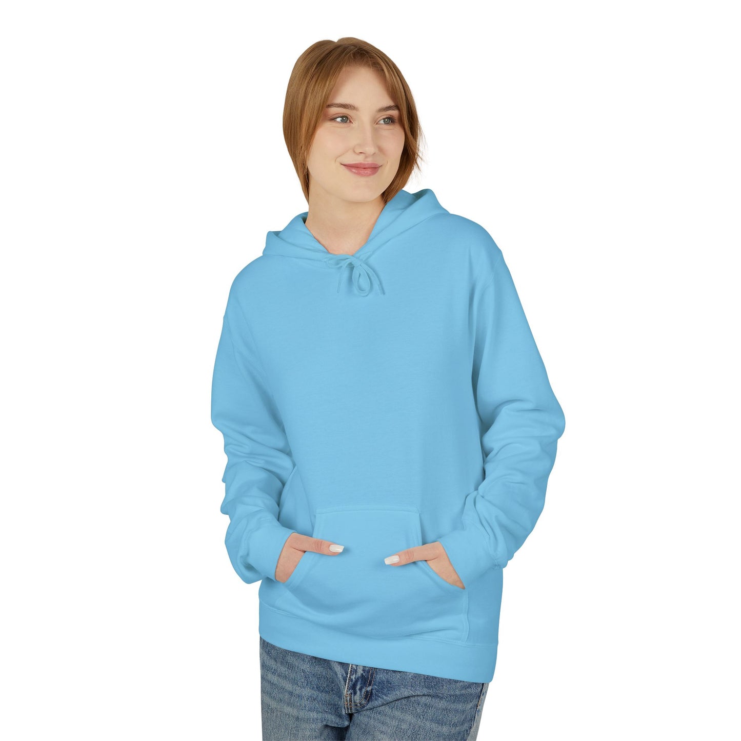 Sonder eye illustration Hoodie | Back graphic, neon pink text