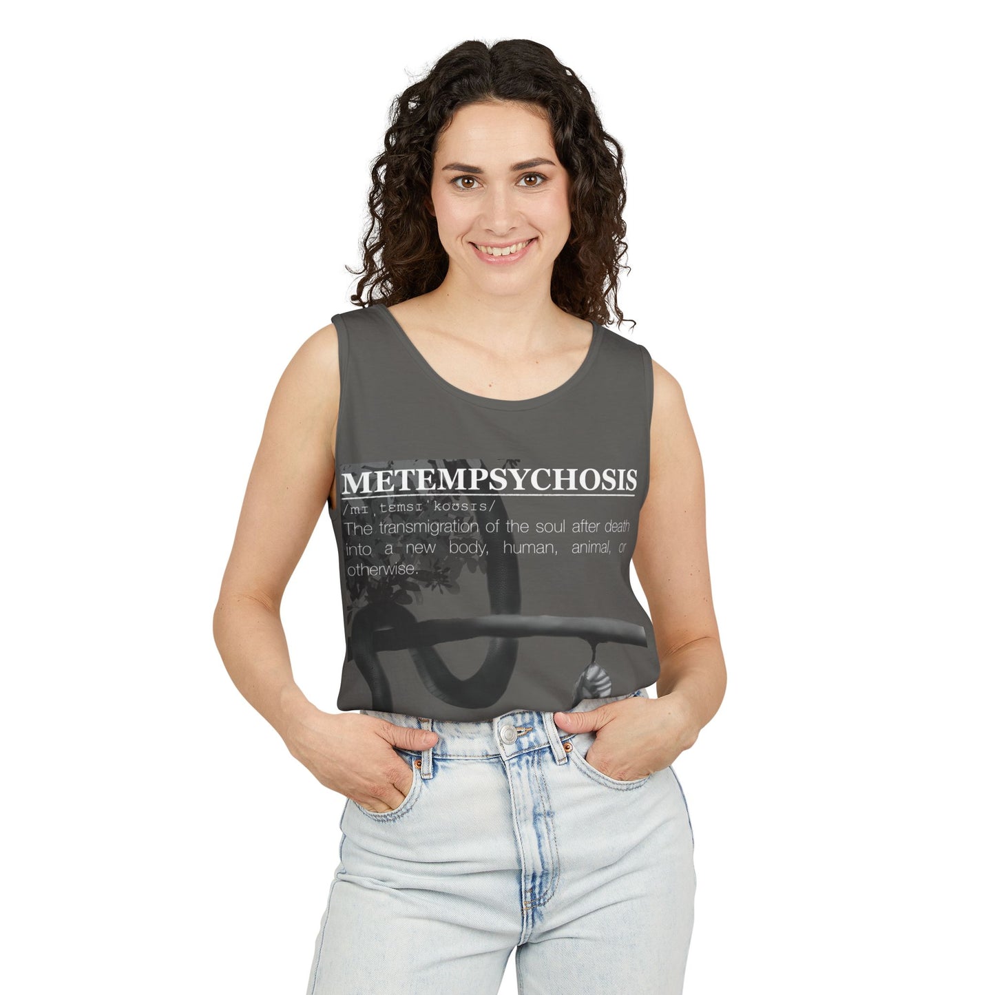 Metempsychosis Snake Coil tank top | Philosophical Graphic Tee