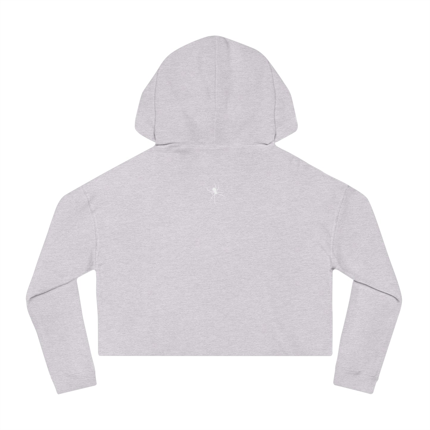 Cropped Hoodie — Black Abstract Shark Graphic