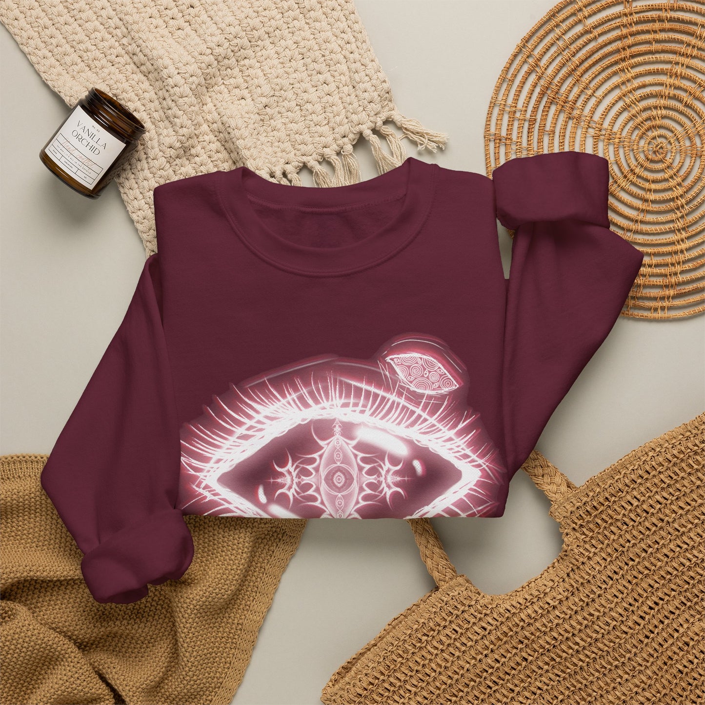 Sonder eye graphic Sweatshirt | poetic text sleeve crewneck