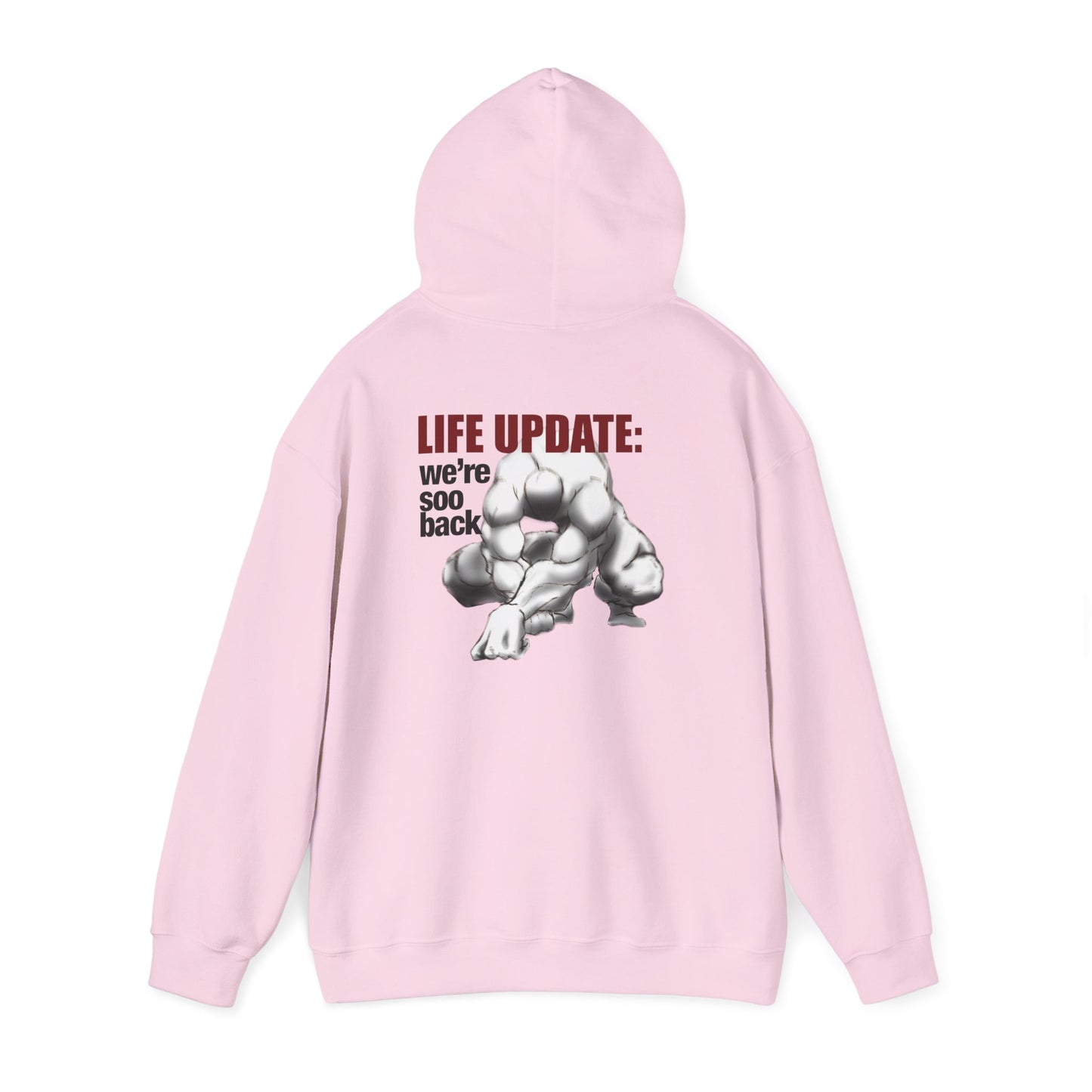 Life On Pause gorilla illustration Hoodie | Back print statement sweatshirt