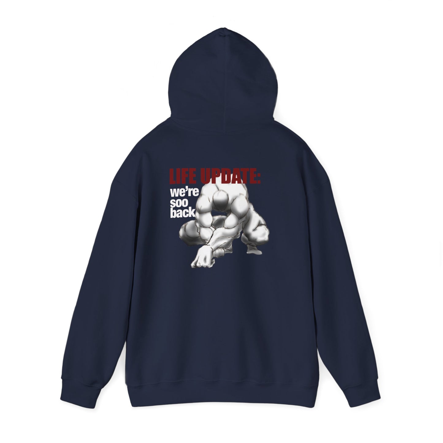 Life On Pause gorilla illustration Hoodie | Back print statement sweatshirt