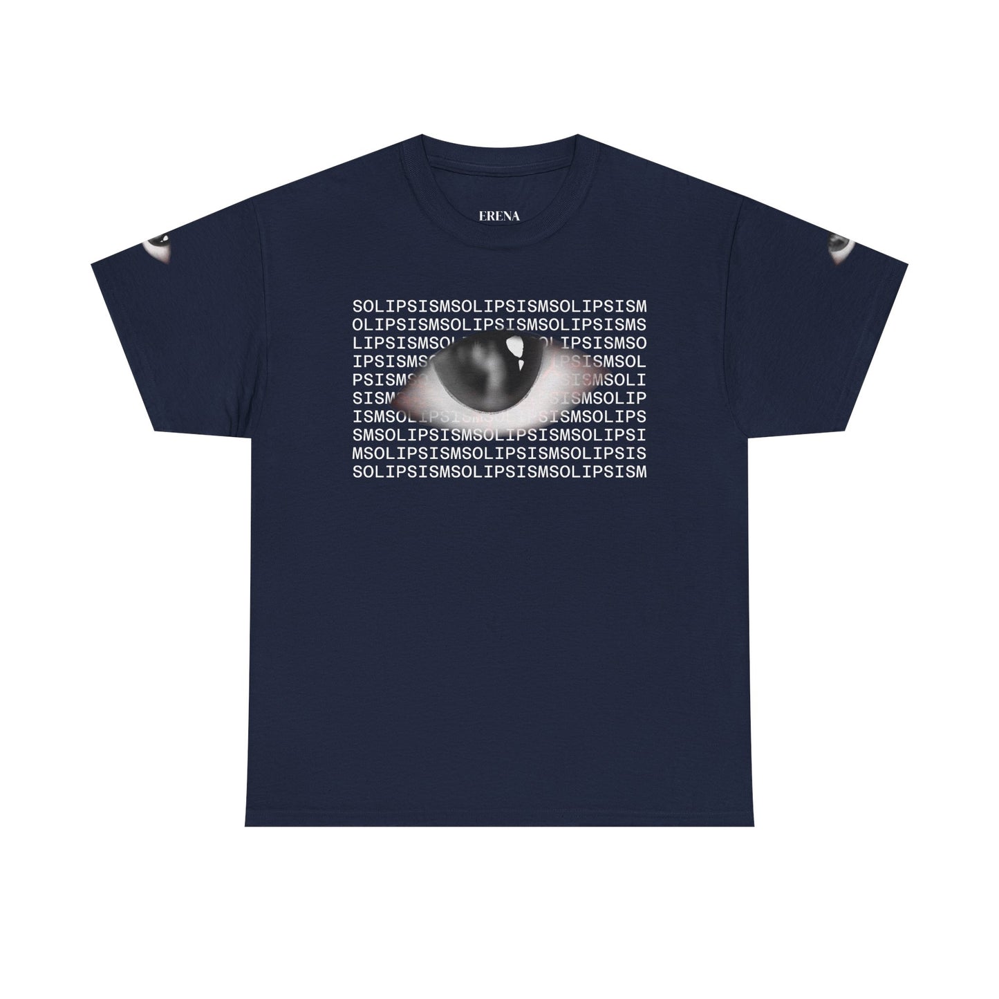 Monochrome Lip Print Tee | Repeated Text Pattern, Minimal Graphic Shirt
