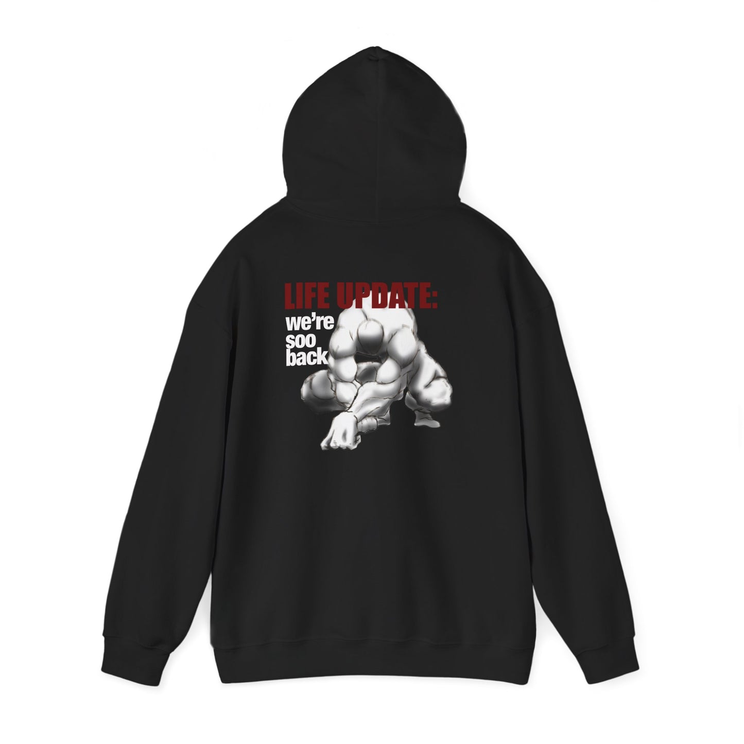 Life On Pause gorilla illustration Hoodie | Back print statement sweatshirt