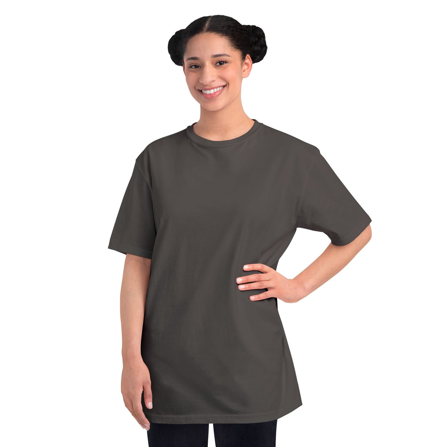 Monochrome Eye with Repeated Text T-Shirt | Graphic Back Print