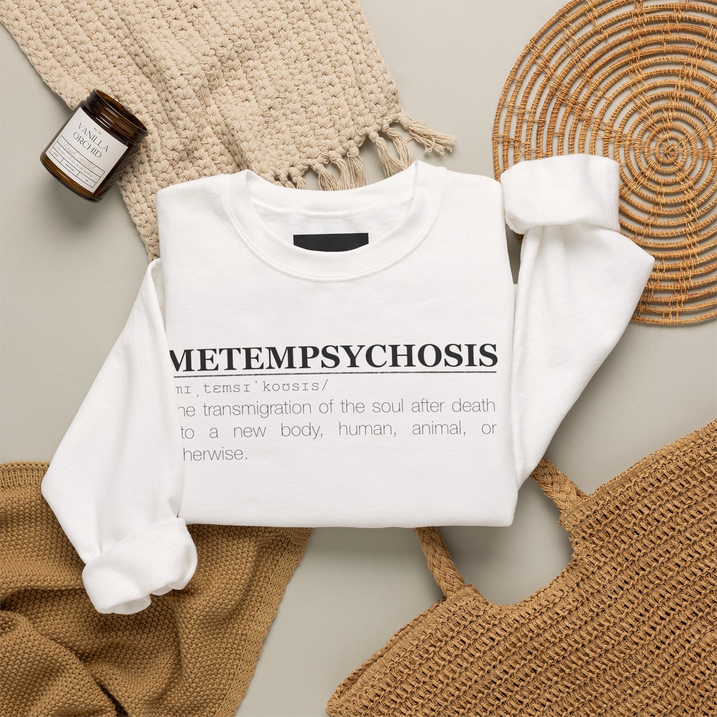 Metempsychosis Snake & Mirror Crewneck Sweatshirt