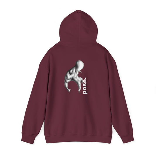 Gymnast Silhouette pose. Hoodie | Athletic Back Print