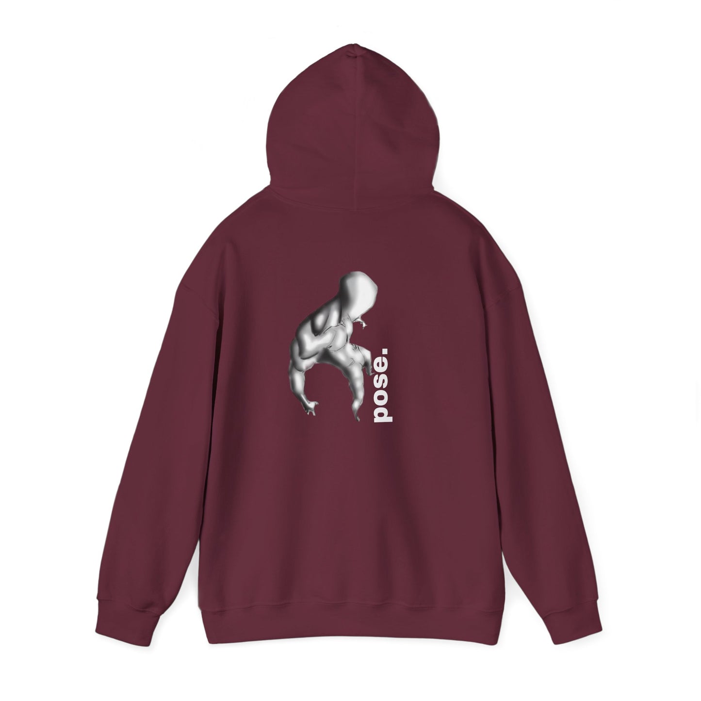 Gymnast Silhouette pose. Hoodie | Athletic Back Print
