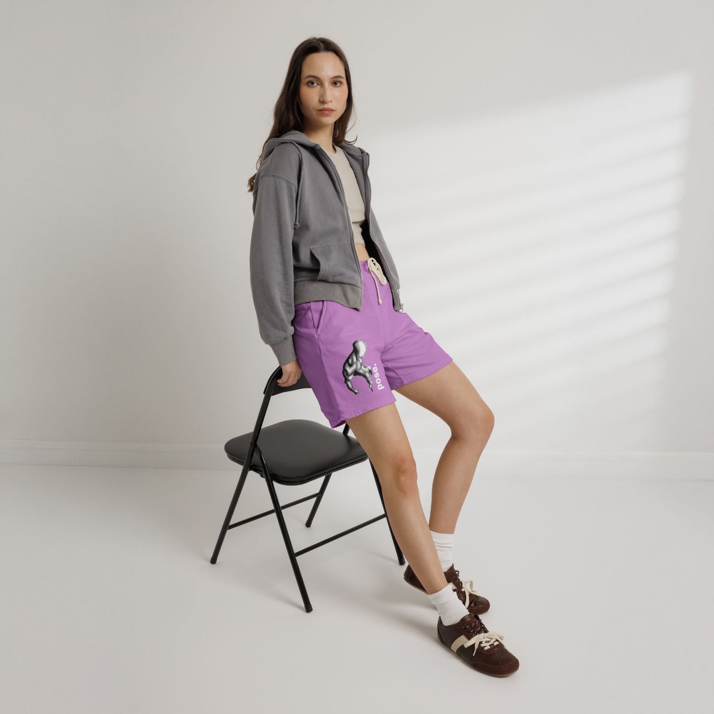 Abstract Figure Pose sweat shorts | Minimal Graphic