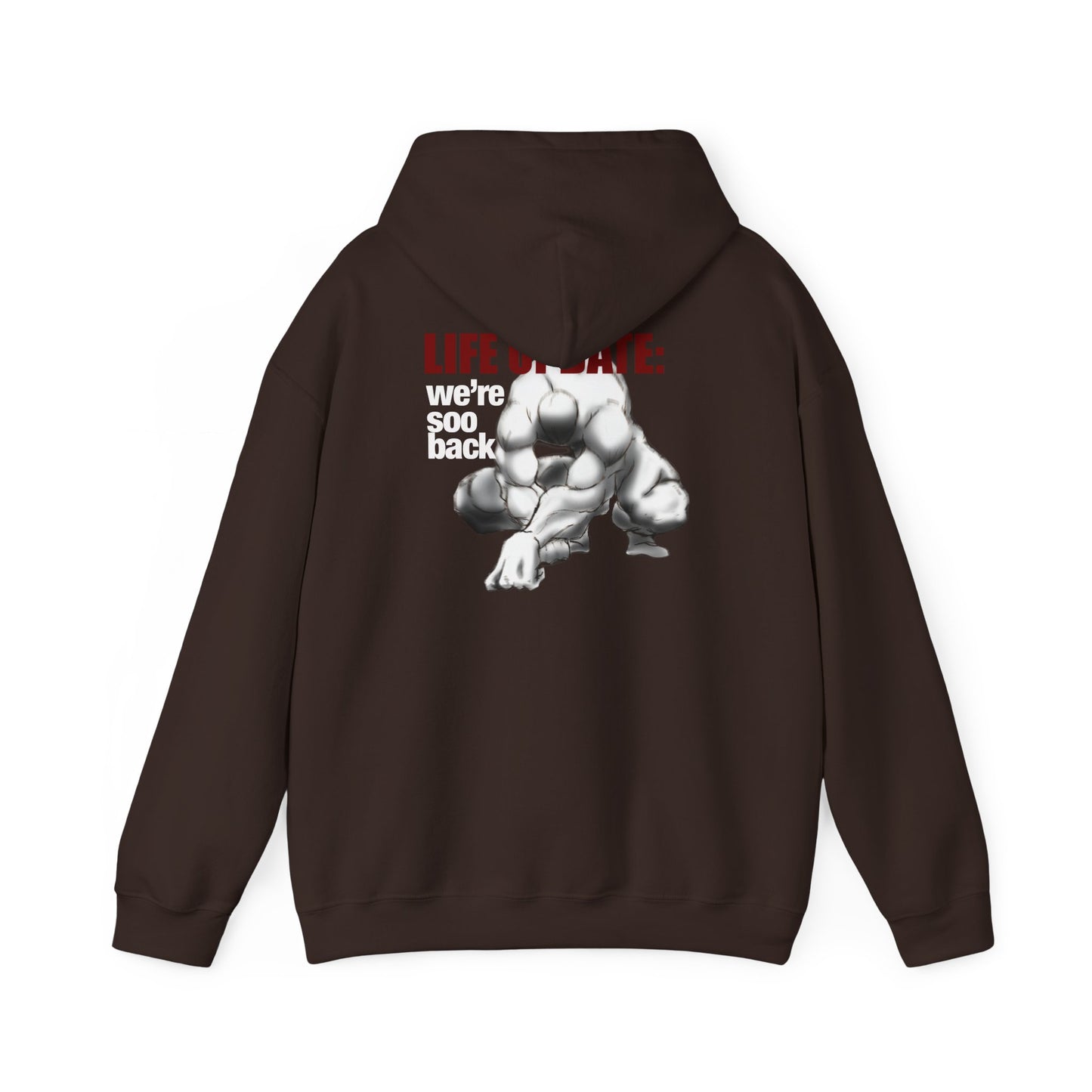 Life On Pause gorilla illustration Hoodie | Back print statement sweatshirt