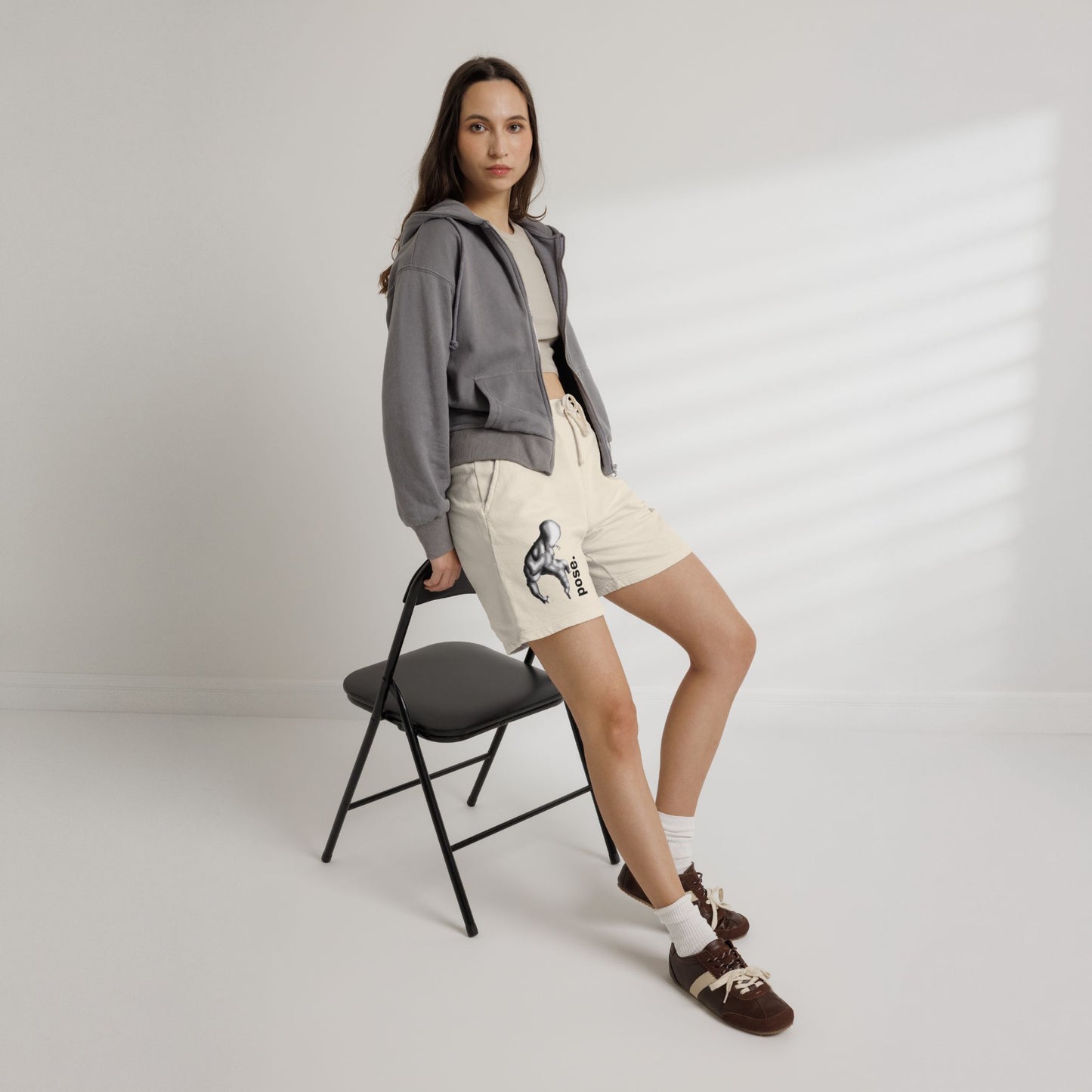 Abstract Figure Pose sweat shorts | Minimal Graphic