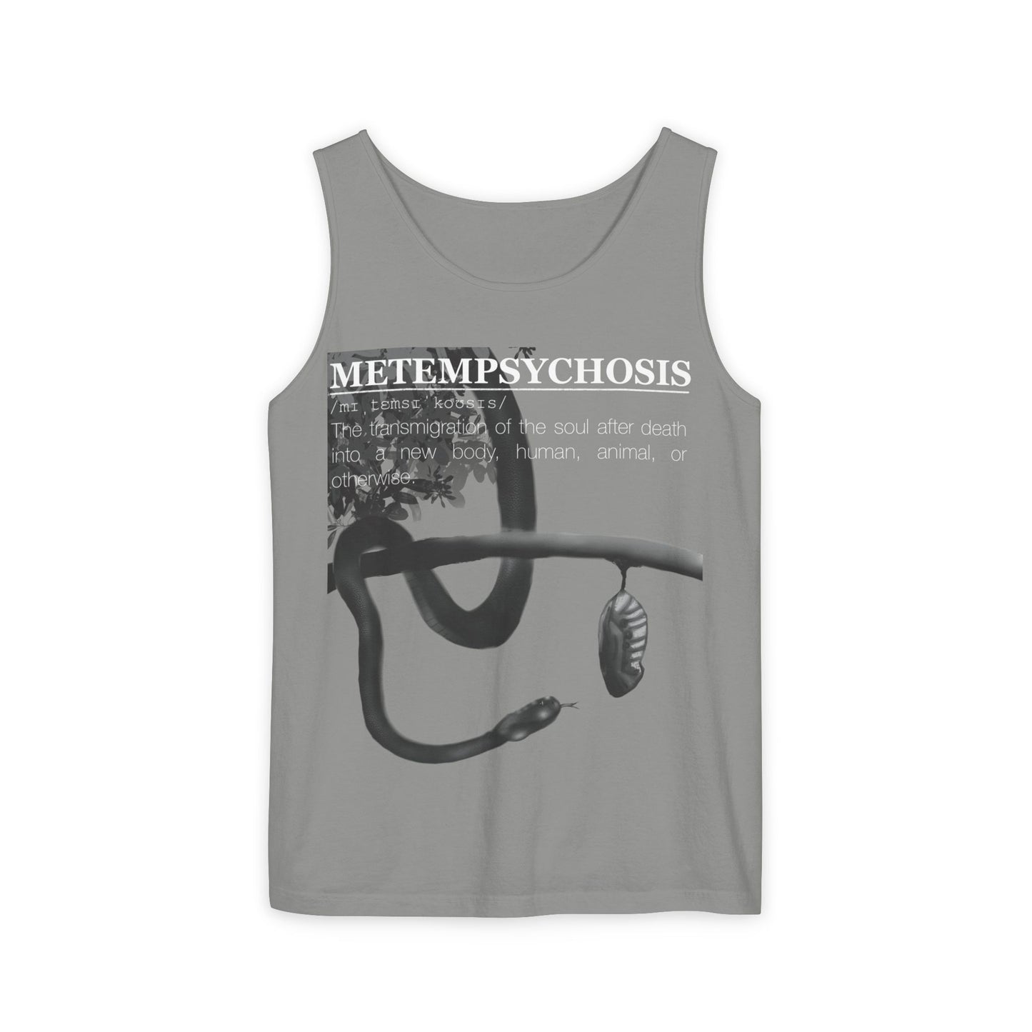 Metempsychosis Snake Coil tank top | Philosophical Graphic Tee