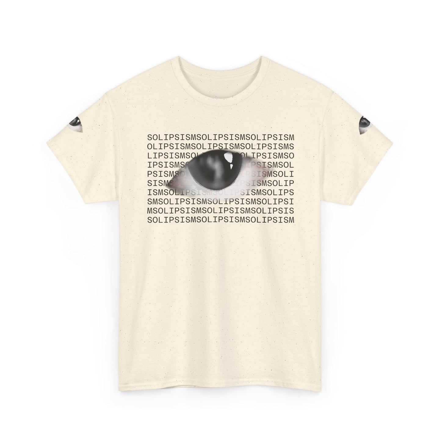 Monochrome Lip Print Tee | Repeated Text Pattern, Minimal Graphic Shirt