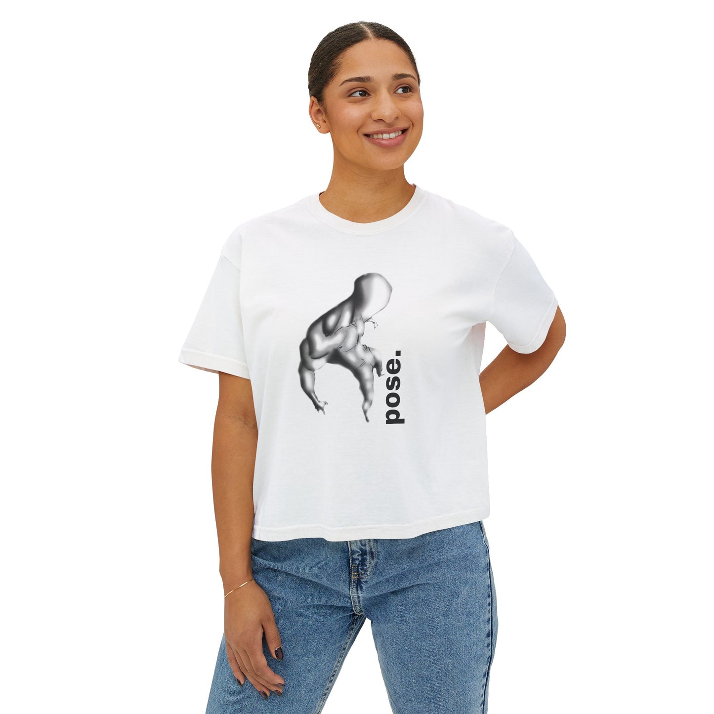 Surreal Sculpted Figure pose. Tee | Minimalist Art, Monochrome