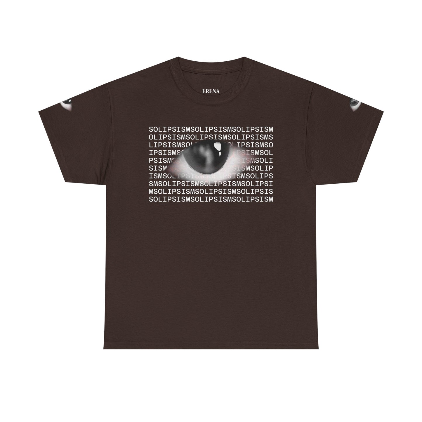 Monochrome Lip Print Tee | Repeated Text Pattern, Minimal Graphic Shirt